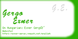 gergo exner business card